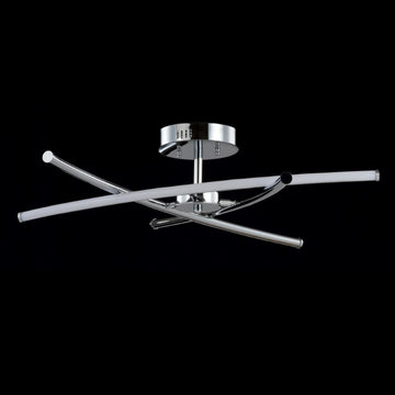 Crucis 31.5" Modern Metal Integrated LED Semi Flush Mount - JONATHAN Y